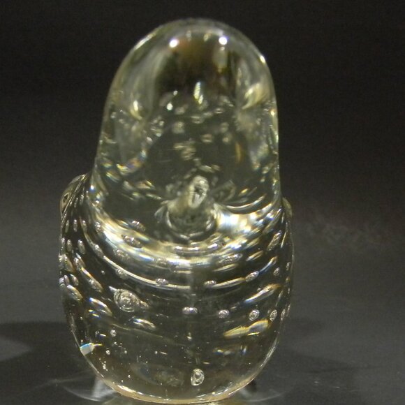 Vintage Glass Bird Paperweight Controlled Bubbles - Picture 5 of 5
